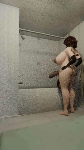 1futa 3d animated animation armwear balls balls_clench bathroom big_breasts blender breasts cum cumming cumshot dark_nipples dawgbomb excessive_cum female from_below futa_focus futa_only futa_sans_pussy futanari goth_girl hairy_balls huge_balls huge_breasts huge_cock huge_testicles intersex long-haired_female long_hair masturbating_futa masturbation nipples penis shaking shower showering testicles testicles_clench trembling