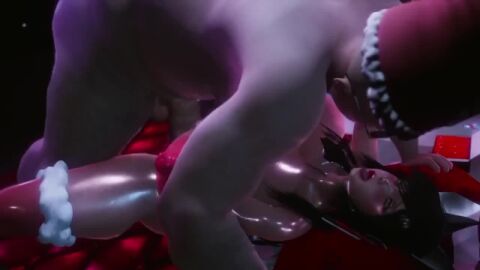 3d animal_ears animated asian asian_female atago_(azur_lane) azur_lane black_hair christmas christmas_clothing christmas_hat christmas_outfit cum_flowing_from_pussy cum_in_pussy cum_inside cum_overflow fat_male honey_select huge_breasts huge_cock long_hair mature_female milf multiple_views nameless_one_(artist) on_back on_bed overflowing_cum overweight_male rough_sex sound stocking_anarchy tagme thick_thighs thighs video yellow_eyes