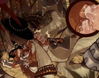 anal anal_penetration anal_sex animal_genitalia anthro blood_on_clothing blood_splatter bodily_fluids bullet clothed clothing cowboy cowboy_hat cryptidff cuntboy diphallia diphallism duo fangs feral furry furry_male genitals hat headgear headwear hi_res intersex intersex/male lagomorph leporid licking long_ears male mammal multi_genitalia multi_penis narrowed_eyes nickelodeon paramount_pictures partially_clothed paws penetration penis pussy questionable_consent rabbit rango_(film) rattlesnake_jake reptile robotic_hand scales scalie snake spiked_penis spikes spikes_(anatomy) tears teeth tongue tongue_out vaginal_penetration vaginal_sex voyeur