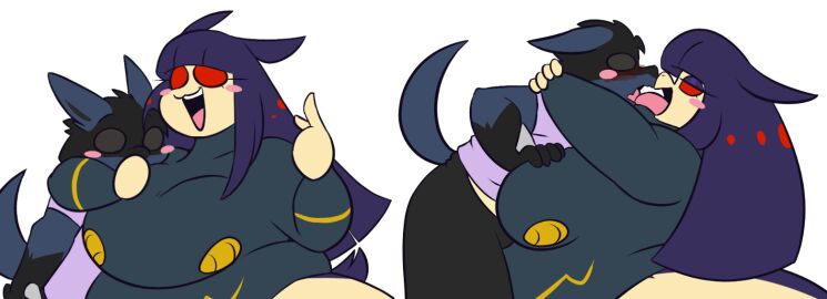 big_breasts breasts chubby desire_(dewwydartz) dewwy_(dewwydartz) dewwydarts dewwydartz dusknoir female furry lucario pokemon pokemon_(species) tagme thick_thighs wide_hips