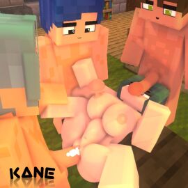 1girls 3boys 3d aimee_(kaneefox) breasts comic cum cum_in_pussy cum_inside erect_nipples erect_penis fellatio female gangbang green_hair human human_male kane_(kanefox) kaneefox living_room male mine-imator minecraft nipples nude nude_female nude_male oda_(kaneefox) outside penis pussy table_sex tagme vaginal_penetration wet_pussy zombie_girl