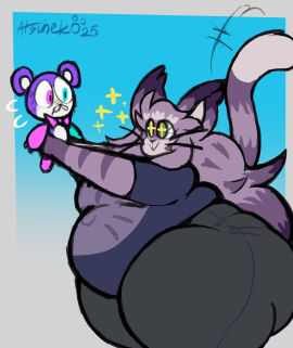 atsuinekowo bbw big_ass big_breasts breasts bubble_butt feline female furry huge_ass huge_breasts nintendo noelle_(atsuinekowo) overweight pokemon purugly tagme thick_thighs wide_hips