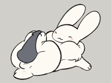 animated anus ass asshole autofootjob balls ballsack blush bunny bunny_tail feral footjob gubby gubby_(roblox) loop looping_animation male male/male pawjob roblox roblox_game self_footjob zoophilia