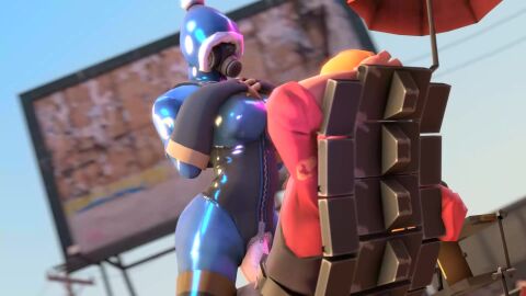 1boy 1boy1girl 1girls 3d 3d_animation animated artist_request cowgirl_position engineer_(team_fortress_2) fempyro gas_mask impregnation_risk latex_suit masked masked_female questionable_consent raw_sex riding riding_penis sex sfm skin_tight skin_tight_suit source_filmmaker straight straight_sex tagme team_fortress_2 vaginal_penetration vaginal_sex video