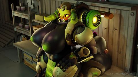 3d 3d_animation animated ass_lick ass_licking belly destruction destructive_sex facesitting grabbing_ass grabbing_from_behind huge_ass huge_breasts huge_nipples junker_queen orisa overwatch overwatch_2 sassyrdos sound sound_effects suffocation tagme temple_of_sins video