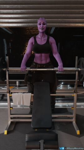 2024 3d alien asari female female_focus female_only ly_yalia mass_effect original_character purple_body purple_skin rusir russymacalroy solo synthetika_lynn