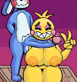 1boy 1girls 3_toes 5_fingers anthro anthro_on_anthro anthro_only anthrofied arms_behind_back artist_name artist_signature background balls ballsack beakless big_breasts big_penis bigger_female bird blue_fur blush blush_lines blushing_male bonniexchica breasts bunny bunny_boy bunny_ear bunny_ears chicken closed_eyes color colored completely_naked completely_nude consensual digital_drawing_(artwork) digital_media_(artwork) edit edited eyebrows eyelashes female five_nights_at_freddy's five_nights_at_freddy's_2 foreskin front_view funny fur furry furry_female furry_male furry_only galliform gallus_(genus) gigantic_penis hand_sign heart huge_breasts huge_cock human humanoid humanoid_genitalia humanoid_penis hung hung_femboy hung_trap imminent_oral imminent_sex jtcircus kemono lagomorph lagomorph_humanoid large_breasts large_penis larger_female leporid light_skin makeup male male/female naked naked_female nipples nude nude_female nude_male nudity penis penis_focus penis_on_breast pubes pubic_hair purple_background pussy rabbit rabbit_boy rabbit_ears rabbit_humanoid red_cheeks rosy_cheeks scottgames shaded sharp_teeth shy shy_male shy_smile simple_background simple_shading sitting small_but_hung small_dom_big_sub smaller_male smile snout standing standing_sex straight tailsfoxy testicles thick thick_legs thick_penis thick_thighs toy_bonnie_(fnaf) toy_chica_(fnaf) two-tone_fur uncircumcised unseen_male_face v_sign video_game video_game_character video_game_franchise video_games wooden_floor yellow_body