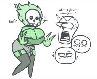 1futa aplovestudio areola_slip balls barely_clothed blush breasts choker clothed clothing dialogue female flaming_hair futa_focus futanari ghost_girl green_body huge_balls huge_breasts huge_cock humanoid intersex mallory_(aplovestudio) mostly_clothed original_character penis skeleton skull_head solo_focus stockings thighhighs translucent visible_skeleton