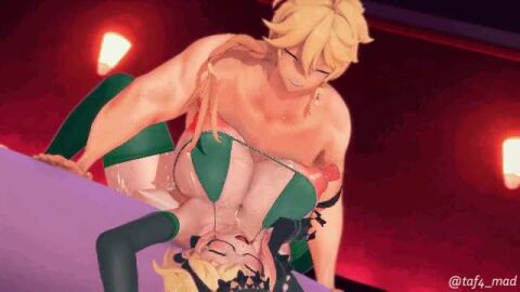 1boy 1girls 3d aether_(genshin_impact) animated big_breasts blonde_hair braid emilie_(genshin_impact) fat_ass genshin_impact horny_female koikatsu long_hair maledom mihoyo muscular_male no_sound pleasure_face shorter_than_30_seconds smiling sweat taf4mad tagme thick_thighs vaginal_penetration vaginal_sex video