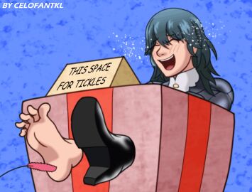 1girls animated animated_gif barefoot bondage byleth_(fire_emblem) byleth_(fire_emblem)_(female) captured celofantkl crying feet female femsub fire_emblem fire_emblem:_three_houses foot_fetish foot_focus gif heel_boots heels in_container laughing nintendo solo struggling teal_hair tears tickle_torture tickling trapped