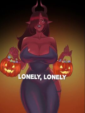 blutgrart_(artist) breasts ctrl+alt+hell_(comic) demon_girl female large_breasts lucy_(ctrl+alt+hell) red_skin succubus tagme video