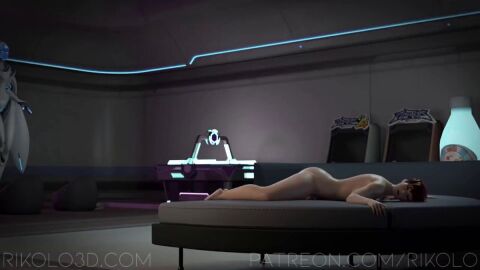 2girls 3d 3d_model after_sex arcade_machine blizzard_entertainment brown_hair cgi cgi_girl completely_naked completely_nude d.va d.va_does_overwatch echo_(overwatch) female hana_song interior interior_background interior_scene interior_view korean korean_female levitating levitation lying_on_couch naked naked_female nude nude_female omnic overwatch overwatch_2 ponytail ponytail_(hair) ponytail_female preparing rikolo rikolo_dva robot robot_girl sleeping sleeping_naked sleeping_nude table