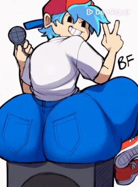1boy 2020s 2024 2d 2d_(artwork) 2d_artwork ai_assisted ai_generated animated ass ass_shake back_view backwards_baseball_cap backwards_cap backwards_hat big_ass big_butt blackwhiplash blue_jeans blue_pants bottom_heavy bottom_heavy_femboy bottomwear boyfriend_(friday_night_funkin) bubble_ass bubble_butt bwl clothed clothed_male clothing cyan_hair digital_drawing_(artwork) digital_media_(artwork) edit fat_ass fat_butt femboy footwear friday_night_funkin fully_clothed fully_clothed_male hat hips holding_object huge_ass huge_butt jeans large_ass large_butt legs light-skinned light-skinned_male looking_at_viewer looking_back looking_back_at_viewer male male_only microphone pants peace_sign rear_view red_baseball_cap red_cap red_hat red_shoes shaking shaking_ass shaking_butt shirt shoes sitting sitting_down smile smiling_at_viewer solo solo_male thick thick_ass thick_butt thick_hips thick_legs thick_thighs thighs topwear transparent_background white_shirt wide_hips wide_thighs