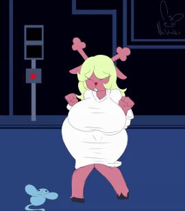 1girls animated antlers ass background big_ass big_breasts breasts clothed clothing deer deltarune deltarune_chapter_2 embarrassed fat_ass fear female flustered jumping loop mouse nailstrabbit noelle_holiday noelle_holiday_(dark_world_form) panties pussy pussy_outline reindeer scared tail undertale_(series) watermark