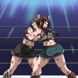 anger bruise catfight clinch competitive julia_chang selfcest tekken thighs wrestler wrestling wrestling_ring wrestlingryona