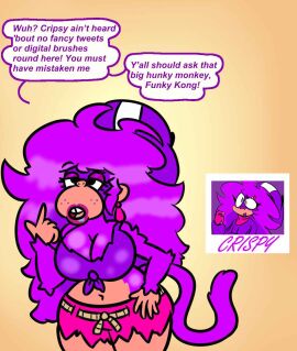 after_transformation anthro anthro_transformation chaos-force clothing crispy_(crispytheartist) crispy_(zapatoimbecil) donkey_kong_(series) donkey_kong_country female fetish hypnosis identity_death kimtipo mind_wipe money monki original_character post-transformation species_transformation traced traced_art transformation twitter_user_oc