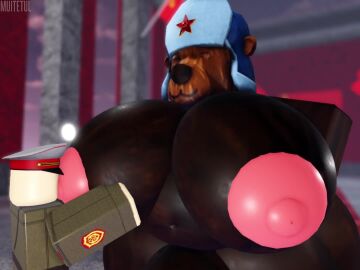 3d animated areola areolae bear belly big_breasts big_moobs breast_sucking breastfeeding breasts brown_fur busty_boy closed_eyes duo gay hammer_and_sickle huge_breasts huge_moobs male male/male male_only male_with_breasts moobs muitetul nipples no_sound penis_base roblox roblox_hat robloxian size_difference sucking_nipples sucking_on_nipple tagme ushanka ushanka_bear_head_(roblox) video voluptuous voluptuous_male