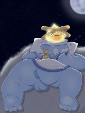 angel angel_gene_(brawl_stars) anus ass balls big_ass brawl_stars cloud cute cute_face dick dogarcello donut_anus fat_ass feet feet_up gay gene_(brawl_stars) male male/male male_only penis sleeping sleeping_nude supercell zzz