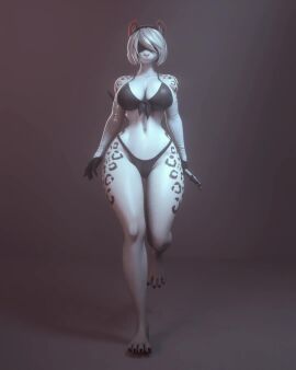 bikini blender_(software) curvy_arts futanari nier:_automata sword tagme video walk_cycle walking yorha_2b