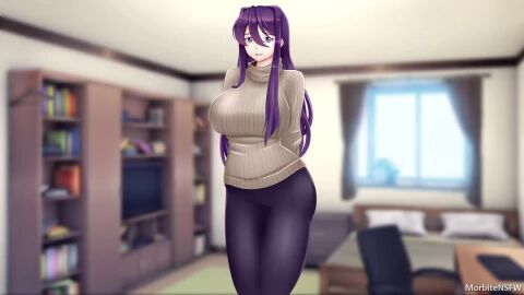 1girls areolae arm_behind_back armpits arms_behind_back arms_up ass back bare_shoulders beach beach_chair beach_towel beach_umbrella bed bedroom bikini black_pants blue_sky blush book bookshelf bottle breast_focus breasts brown_sweater chair cleavage closed_eyes closed_mouth clothing cloud collarbone couch curtains day ddlc_text_box desk dialogue_box disembodied_limb doki_doki_literature_club doki_doki_literature_club! english_language english_text female female_only floral_print flower from_behind front-tie_bikini_top front-tie_top hair_between_eyes hair_ornament hairclip hand_on_own_chest hanging_breasts hat headwear huge_ass huge_breasts indoors large_breasts lewd_smile long_hair long_sleeves looking_at_viewer looking_back lotion lotion_bottle lying morbite mp4 navel nipples nude ocean office on_back on_stomach one-piece_swimsuit open_mouth outdoors pants parasol parted_lips purple_bikini purple_eyes purple_hair purple_swimsuit ribbed_sweater sarong shoulder_blades sideboob sky smile solo sun_hat sunscreen sweat sweater swimsuit table text thighs topless towel turtleneck turtleneck_sweater umbrella untied untied_bikini very_long_hair video water window yellow_bikini yuri_(doki_doki_literature_club!) yuri_(doki_doki_literature_club)