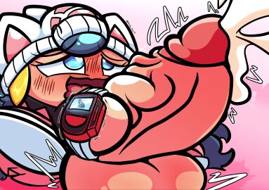 artist_upload big_penis blue_eyes blue_hair city cock commission cum cumming dawn_(pokemon) dawn_(pokemon)_(cosplay) dialogue futanari giant heart intersex jigglypuff penis pokemon pokemon_(species) pokemon_species poketch puffylover69 question question_mark skirt solo_futa waddling_head