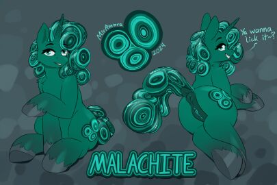 2024 animal_genitalia animal_penis anus ass blue_eyes crystal_pony_(mlp) cutie_mark digital_media dock_(anatomy) equid equine female feral friendship_is_magic futanari genitals hasbro hi_res hooves horn intersex malachite_(mineral) mammal miramore my_little_pony mythological_creature mythological_equine mythology penis presenting presenting_hindquarters pussy solo tail teasing teasing_viewer unicorn vulva