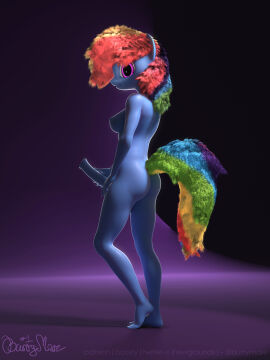 3d animal_genitalia animal_penis ass blender_(artwork) blue_body blue_skin breasts burrymare digital_media_(artwork) earth_pony equid equine equine_genitalia equine_penis friendship_is_magic futanari genitals gradient_background hair hasbro hi_res holding_penis horse intersex looking_back mammal multicolored_hair multicolored_tail my_little_pony nipples penis pink_eyes pony rainbow_dash_(mlp) simple_background solo solo_focus tail
