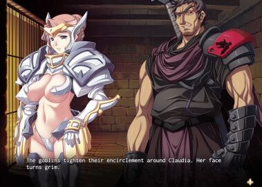 beauty_mark bikini_armor captured claudia_levantine gangbang goblin kuroinu_~kedakaki_seijo_wa_hakudaku_ni_somaru~ raped_by_monster revealing_clothes tagme