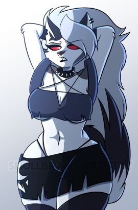 anthro ass big_ass big_breasts breasts female female_only fur furry hellhound helluva_boss loona_(helluva_boss) tagme thick_thighs