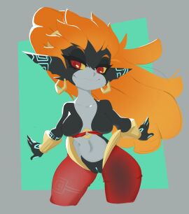 breasts female female_focus female_only imp imp_midna long_hair looking_at_viewer medium_breasts midna orange_hair shantae shantae_(cosplay) solo solo_female solo_focus the_heking the_legend_of_zelda twilight_princess