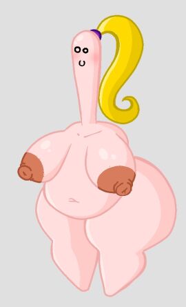 1girls armless belly belly_overhang big_ass big_breasts big_thighs breasts female homestar_runner huge_areolae huge_ass huge_nipples huge_thighs marzipan naked naked_female nipples no_arms nude nude_female raw_fish solo solo_female