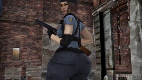 1girls 3d_animation big_ass fart fart_cloud fart_fetish female_only jill_valentine resident_evil tagme tooty3d video