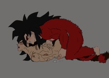 anal anal_sex ass boner closed_eyes cum dragon_ball dragon_ball_gt ejaculation erection fur gay gay_sex genitals goku kakavege male male_only mlm multiple_boys multiple_males muscles muscular muscular_male naked nude open_mouth penis penis_in_ass saiyan saiyan_tail size_difference son_goku super_saiyan super_saiyan_4 tail uncensored vegeta yaoi