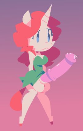 anthro balls bodily_fluids clothing dress embarrassed equid equine futanari genital_fluids genitals gradient_background hi_res horn horsecock intersex lottieplus mammal mythological_creature mythological_equine mythology penis penis_under_dress precum rosie_(roselynn_meadow) simple_background solo solo_focus surprised trans_woman transfem unicorn