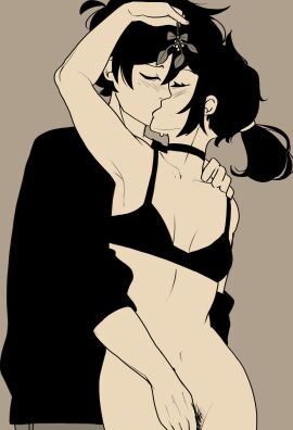 1boy 1girls andrew_graves ashley_graves black_hair blush brother_and_sister closed_eyes female female_pubic_hair hand_on_pussy incest male pussy pyjyd the_coffin_of_andy_and_leyley