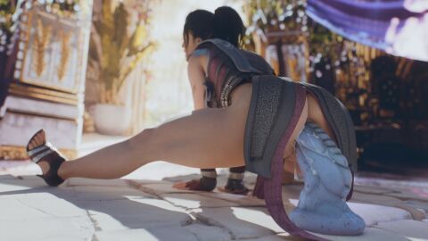 1girls 3d bad_dragon dildo dragon_dildo female female_only heels li_mei mortal_kombat mortal_kombat_1_(2023) nynx pussy pussy_juice solo_female tagme