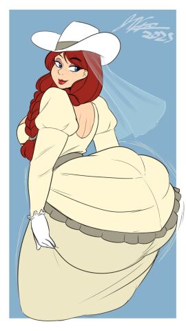 artjwink ass big_ass big_breasts breasts bubble_ass bubble_butt disney female huge_ass huge_breasts jwinkz melody_time slue-foot_sue thick_thighs wide_hips