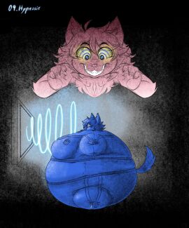 big_breasts blueberry_inflation breasts female frisk_lk spherical_inflation sunken_limbs thick_thighs wide_hips