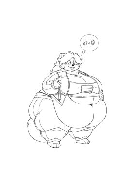 bbw big_breasts breasts cleavage female frisk_lk furry huge_breasts overweight tagme thick_thighs wide_hips