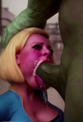 ai_generated ai_generated_audio ai_generated_video blonde_hair blowjob breasts breasts_exposed brown_eyes crying deepthroat drooling excessive_saliva face_fucking facefuck facefucking fallout fellatio female hand_on_another's_head hand_on_head hands_behind_head head_grab irrumatio looking_at_viewer medium_breasts messy_makeup nose_running oral oral_sex puffy_cheeks red_lipstick running_mascara saliva short_hair snot super_mutant tagme throat_bulge throat_fuck throat_pounding throatfuck vault_dweller vault_girl vault_suit video