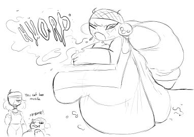 1girls 2d 2d_(artwork) 2d_artwork 2girls ass ass_cleavage ass_crack bent_over big_ass big_breasts big_butt breasts breasts_bigger_than_head bubble_ass bubble_butt burp burping butt_crack clothed clothed_female clothes clothing fat fat_female female female_focus female_only hair obese obese_female open_mouth short_hair shortstack solo solo_female solo_focus squatting talking text text_bubble thick thick_thighs thighs thunder_thighs thunderthighs yobaba