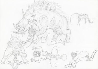 1animal 1girls all_fours anal anal_sex ass boar bretonnia broken_rape_victim chains collar crying cum cum_in_ass cum_inside doggy_style female gaping gaping_anus human merconys pussy repanse_de_lyonesse restrained shackles sketch straight tears warhammer_(franchise) warhammer_fantasy zoophilia