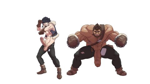 abs balls bara biceps big_balls big_penis clothing daddy erection gay male male/male male_nipples male_only masculine_male mature_male muscular muscular_male nipples pecs penis stangart stangun yaoi