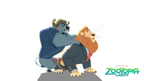 2d_animation anal animal_genitalia animal_penis animated anthro barazoku bobocomics bovid bovine bovine_genitalia bovine_penis chief_bogo clothed clothed_sex clothing disney felid genitals incredible_gassy leodore_lionheart lion male male/male mammal motion_tweening pantherine partially_clothed penetration penis police sex zootopia