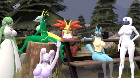 3d absol baek-myo delphox dnrud12 gardevoir goodra lucario nintendo pokemon pokemon_(species) pokémon_(species) serperior