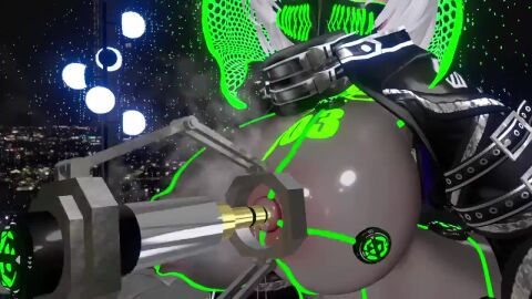 1girls ai_generated ai_generated_video big_breasts breasts chamcham_nsfw fetish fucking_machine green_eyes longer_than_10_seconds mask neon_lights nipple nipple_fucking nipple_penetrating nipple_penetration no_bra no_sound oc sagging_breasts short_hair shorter_than_one_minute solo tagme tattoo unity video white_hair
