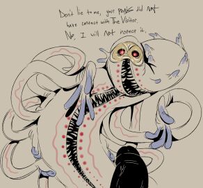 anonymous_artist disembodied_penis eldritch_horror gay human jasper_(look_outside) look_outside male monster talking_to_viewer teratophilia unimpressed