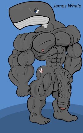absurd_res anthro balls big_balls big_biceps big_pecs big_penis cetacean genitals hi_res huge_cock james_whale_(kogo) kogo male mammal marine muscular muscular_male pecs penis solo sperm_whale thick_thighs whale