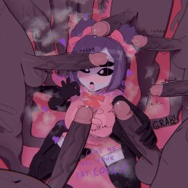 arachnid big_ass big_balls big_breasts big_butt big_penis blacked blush breasts cock cock_hungry dark-skinned_male dark_skin gangbang huge_ass huge_balls huge_breasts huge_butt huge_cock impregnation_request muffet penis penis_grab precum precum_drip purple_body purple_eyes purple_hair purple_skin shadow2405 split splits tongue tongue_out undertale