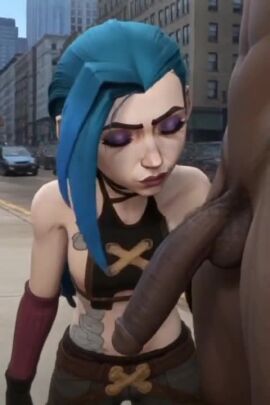 3d ai_generated arcane audio bbc big_black_cock black_male black_penis city dark-skinned_male hairy_penis hand_on_head jinx_(arcane) jinxed_xp kissing kissing_penis long_penis mp4 public public_nudity sniff sniffing_penis surprised tagme tattoo traffic video vídeo